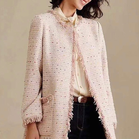 SOLD 💖Kate Spade Multi Tweed Long Coat💖 - Picture 7 of 7